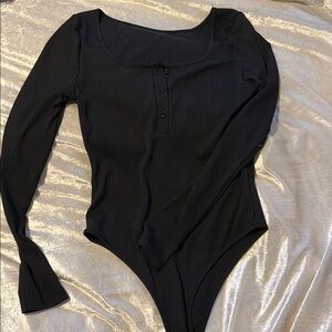 Black Long Sleeve Bodysuit